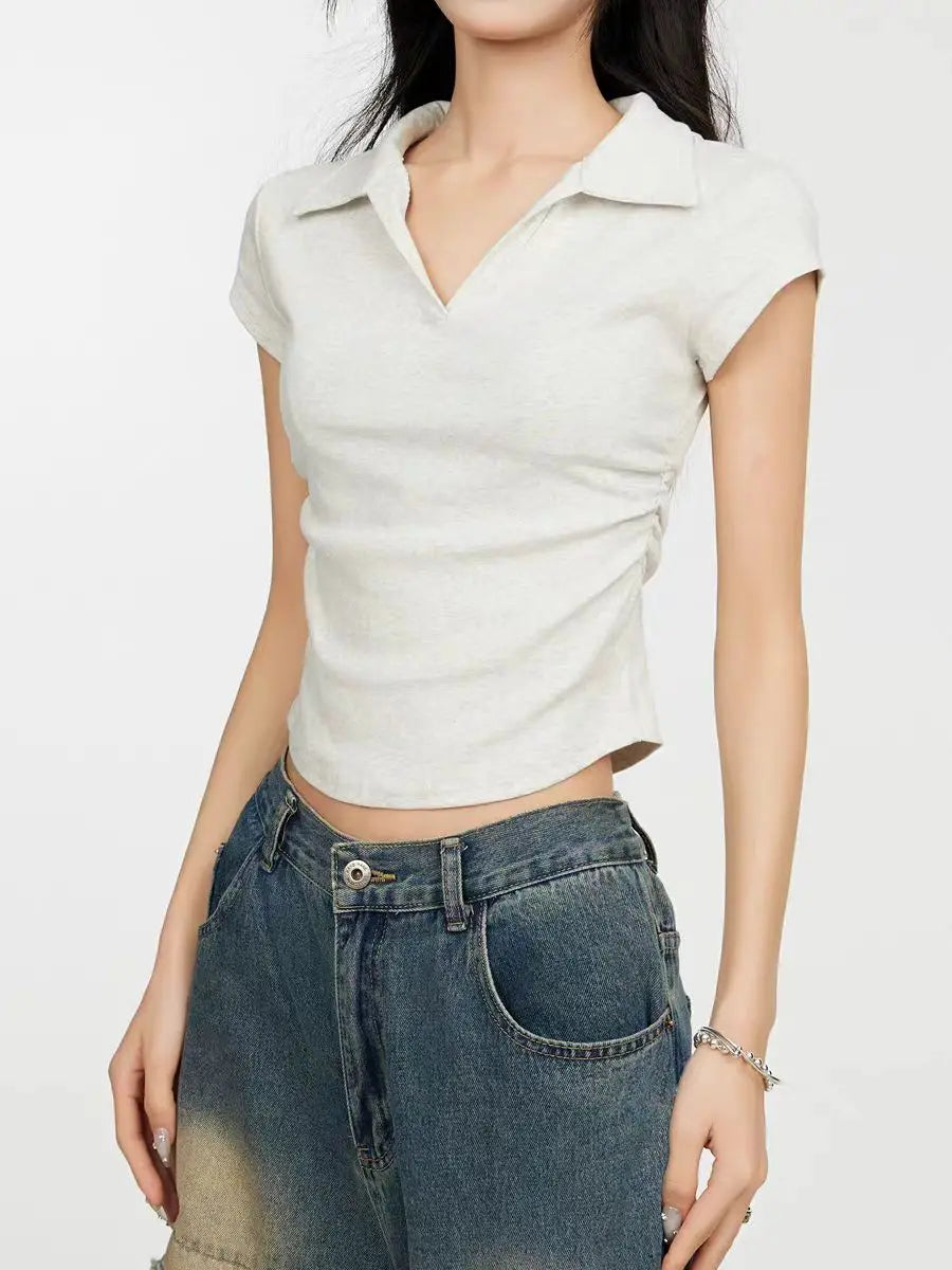 Cotton Summer Sexy Women's T Shirt Skinny Slim Basic