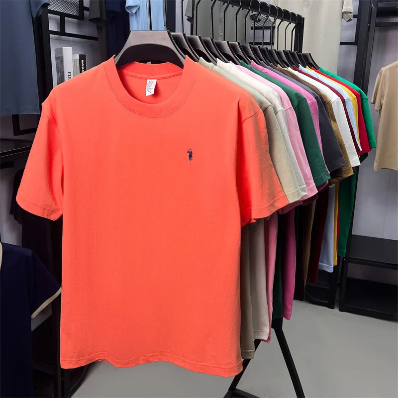 T-shirt fashion brand Paul Pony embroidery summer new high-end comfortable casual round neck top