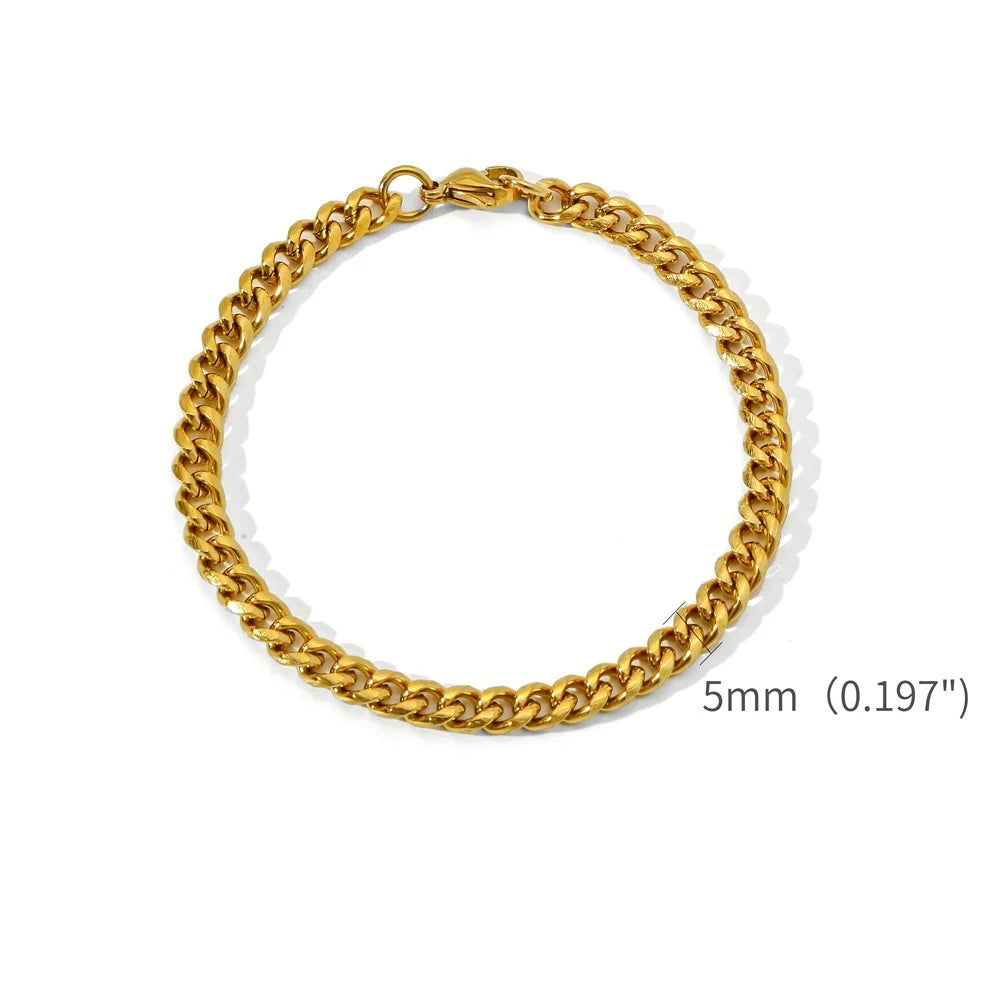 Gold Color Stainless Steel  Jewelry Trend Accessories